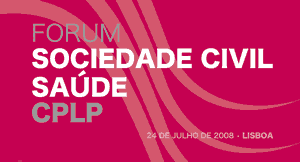 Fórum da Sociedade Civil da CPLP sobre Saúde Pública, 24 Jul 2008 (logo)